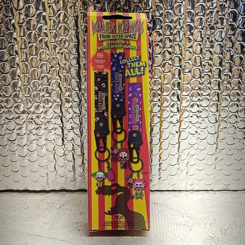 Killer Klowns From Outer Space Keychain & Wrist Strap Bundle